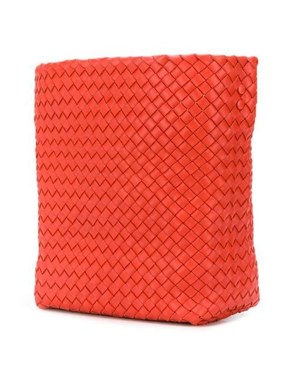 Shop Bottega Veneta Intrecciato Bucket Bag In Orange