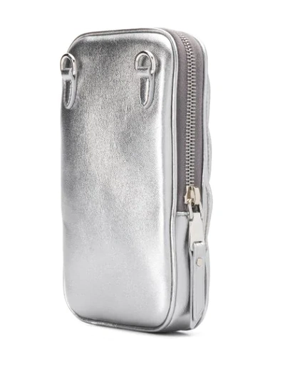 Shop Miu Miu Matelassé Mini Shoulder Bag - Silver