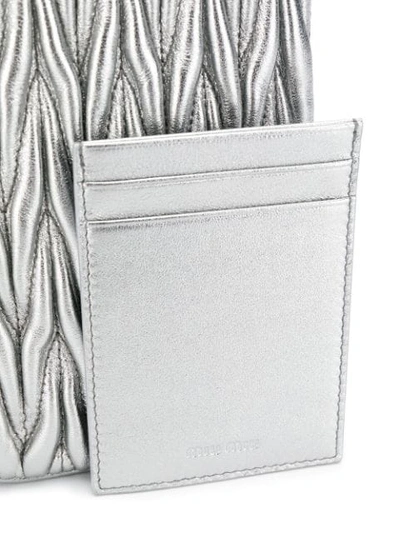Shop Miu Miu Matelassé Mini Shoulder Bag - Silver