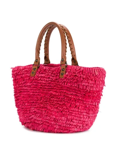Pre-owned Balenciaga Fringe Tote Bag In Pink