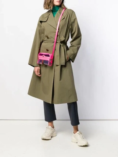 Shop Gucci Ophidia Mini Transparent Bag In Pink