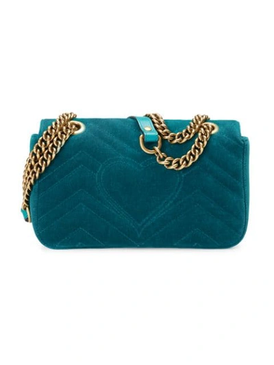 Shop Gucci Gg Marmont Velvet Mini Bag In 4462