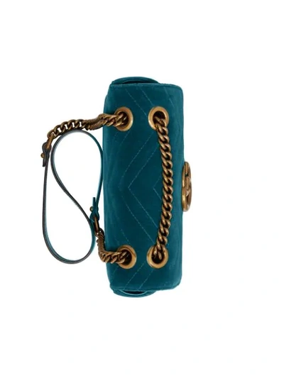 Shop Gucci Gg Marmont Velvet Mini Bag In 4462