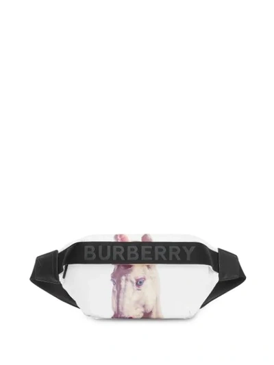 Shop Burberry Sonny Unicorn Belt Bag - White