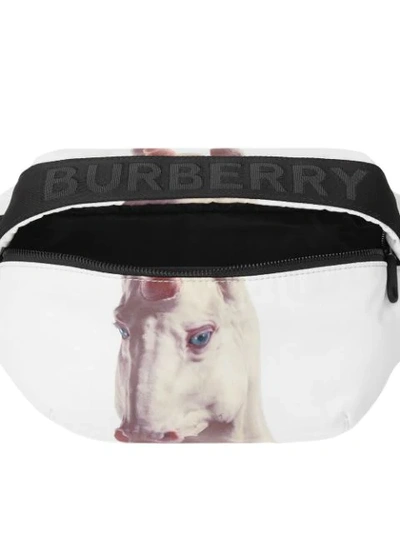 Shop Burberry Sonny Unicorn Belt Bag - White