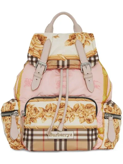 Shop Burberry The Medium Rucksack In Archive Scarf Print In Multicolour