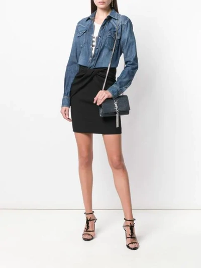 Shop Saint Laurent Kate Shoulder Bag In Blue