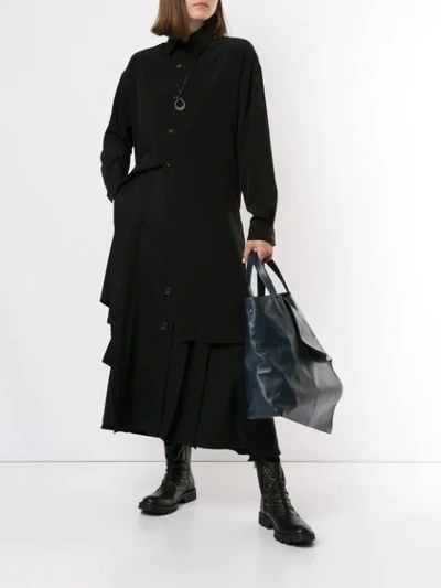 Shop Discord Yohji Yamamoto Mantle Tote In 2 Navy