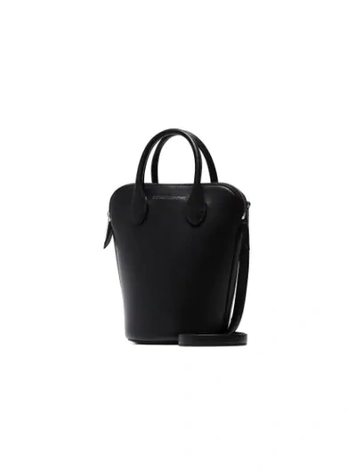 Shop Calvin Klein 205w39nyc Black Dalton Mini Leather Bucket Bag