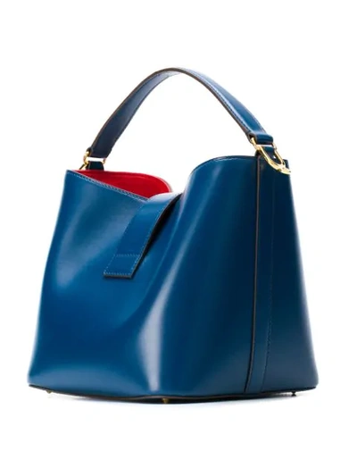 Shop Mark Cross Murphy Small Tote Bag In Blue