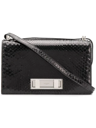 Shop Saint Laurent Domino Crossbody Bag In Black