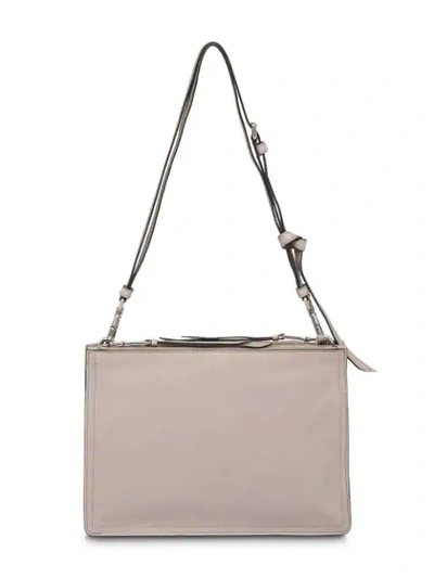 Shop Prada Etiquette Shoulder Bag In Grey