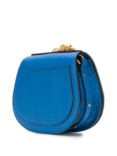 Shop Chloé Small Nile Bracelet Bag In Blue