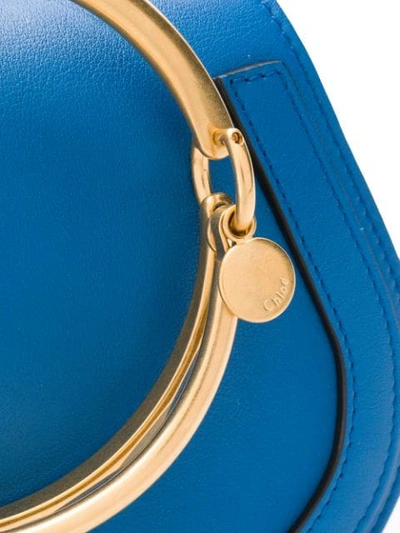 Shop Chloé Small Nile Bracelet Bag In Blue