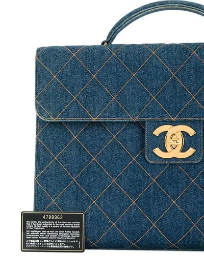 Pre-owned Chanel Vintage 古着绗缝手提包 - 蓝色 In Blue