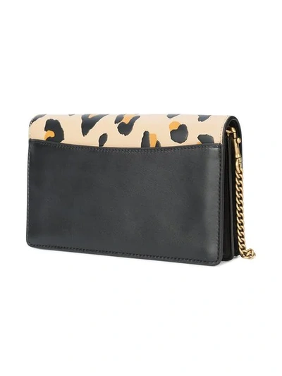 Shop Coach Leopard Print Foldover Clutch In Brown