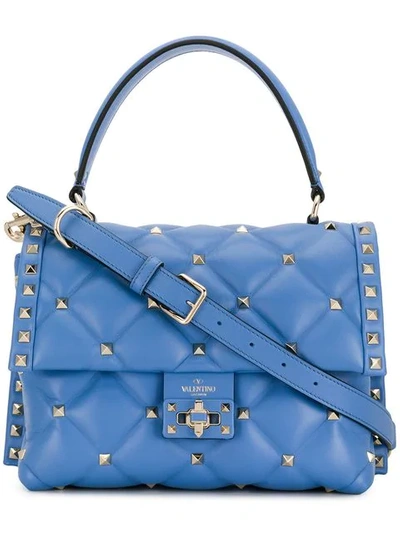 Shop Valentino Garavani Candystud Bag In Blue