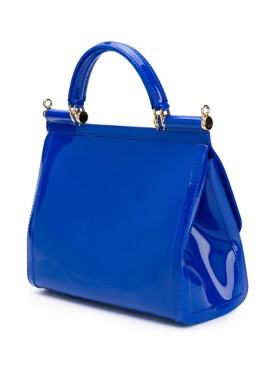 Shop Dolce & Gabbana Large Sicily Tote Bag In Blue