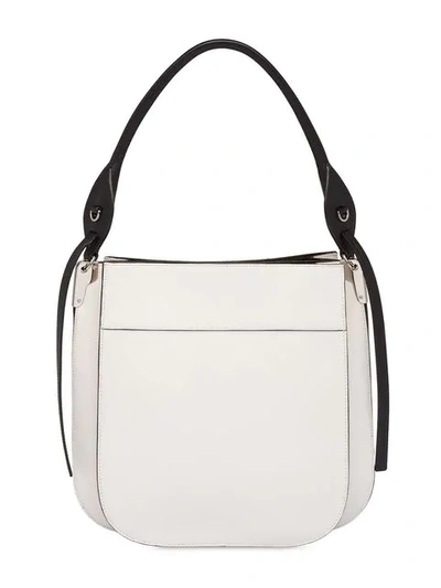 Shop Prada Margit Shoulder Bag In F0964 White/black