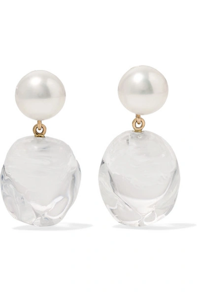 Shop Sophie Bille Brahe Venus Murano 14-karat Gold, Pearl And Glass Earrings