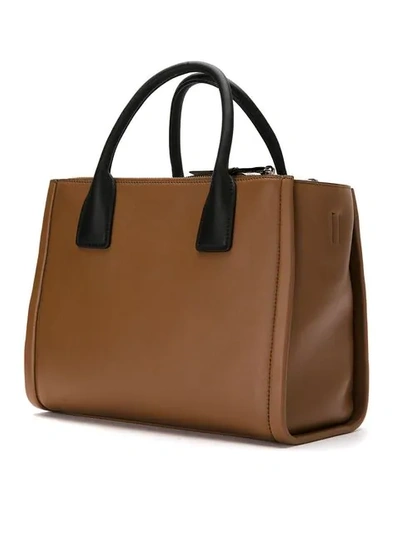 Shop Prada Etiquette Tote Bag - Brown