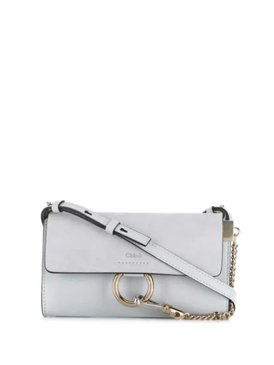 Shop Chloé Small Faye Shoulder Bag In Blue