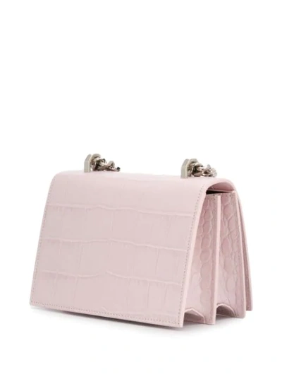 Shop Alexander Mcqueen Jewelled Knuckle Duster Bag In Pink