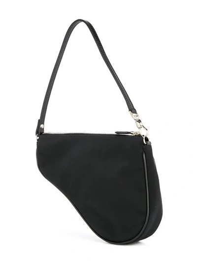 Pre-owned Dior  Saddle Beads Spangle Bag In Black