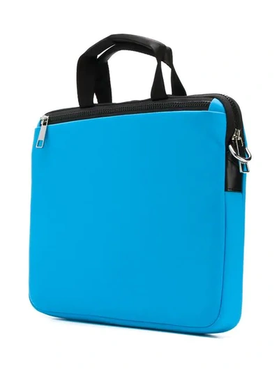 Shop Marc Jacobs Logo Laptop Bag In Blue