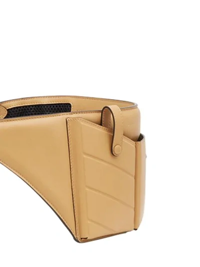 Shop Fendi Pockets Belt Bag In Neutrals