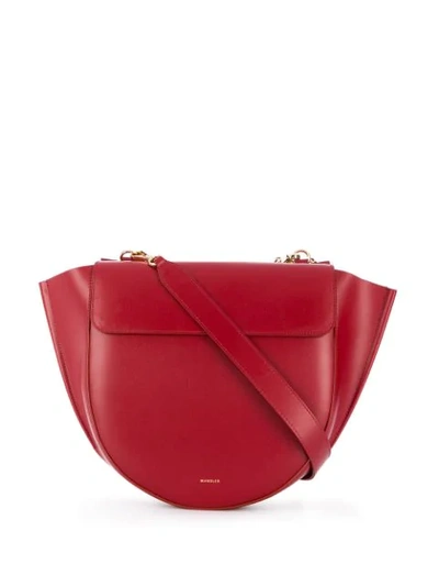 Shop Wandler Hortensia Trapeze Bag In Red