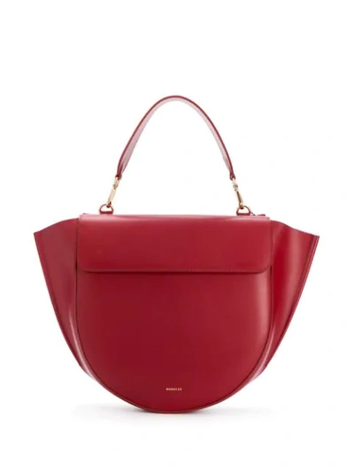 Shop Wandler Hortensia Trapeze Bag In Red