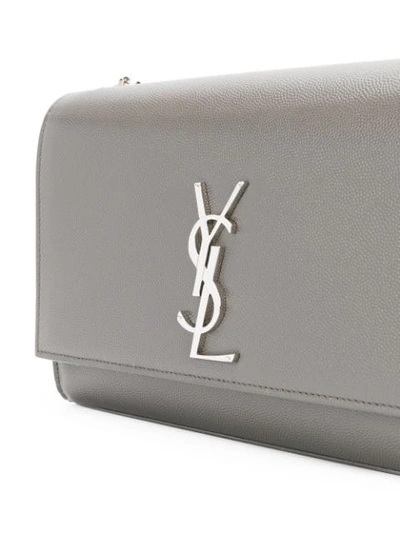 Shop Saint Laurent Monogram Kate Shoulder Bag In Grey