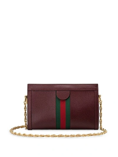 Shop Gucci Ophidia Small Shoulder Bag In Red