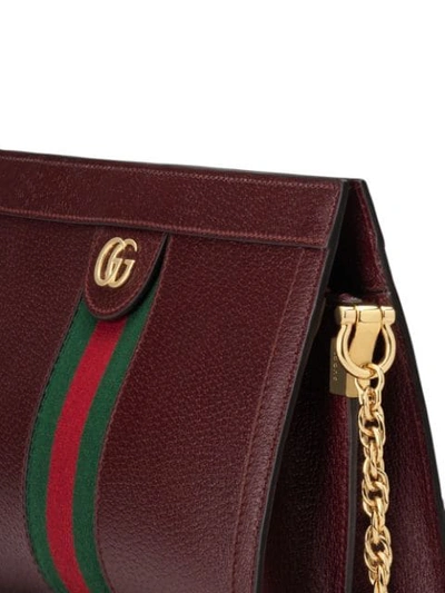 Shop Gucci Ophidia Small Shoulder Bag In Red