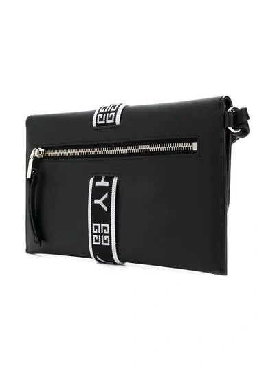 Shop Givenchy 4g Flap Pouch With Wristlet In Black