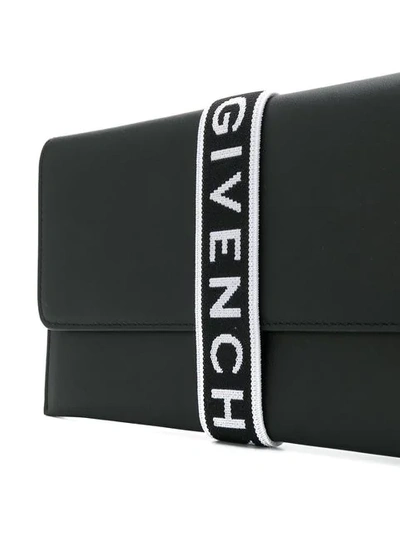 Shop Givenchy 4g Flap Pouch With Wristlet In Black
