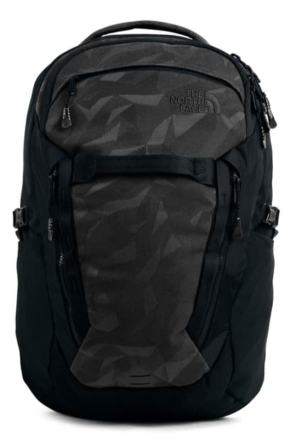 north face white camo backpack