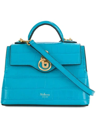 Shop Mulberry Micro Seaton Shoulder Bag In Blue