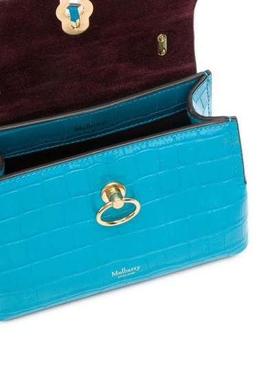 Shop Mulberry Micro Seaton Shoulder Bag In Blue