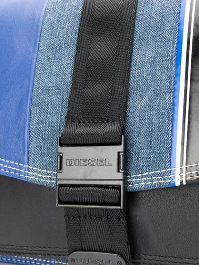 Shop Diesel Umhängetasche Im Patchwork-look In Blue