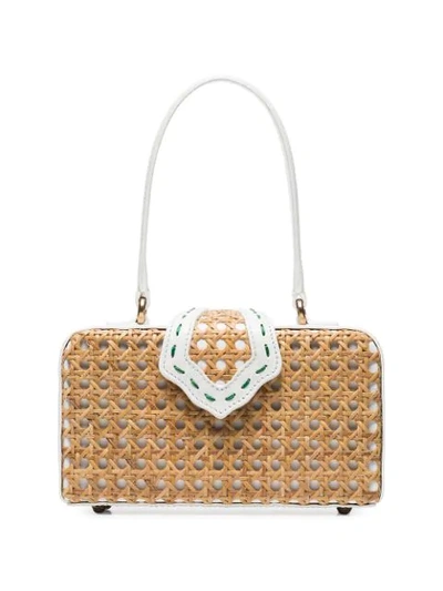 Shop Mehry Mu White Fey In The 50s Rattan Box Bag