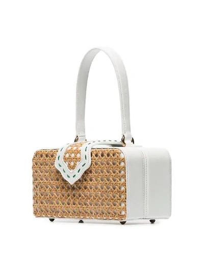 Shop Mehry Mu White Fey In The 50s Rattan Box Bag