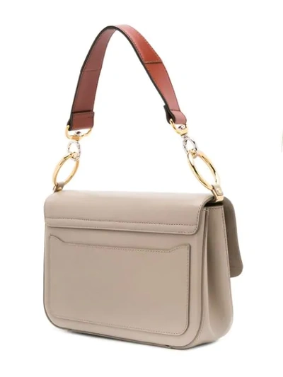 Shop Chloé C Double Shoulder Bag In Neutrals