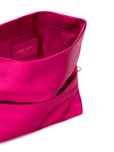 Shop Jimmy Choo Titania Clutch Bag - Pink