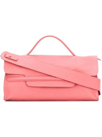 Shop Zanellato Foldover Tote Bag - Pink