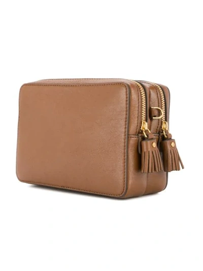 Shop Anya Hindmarch Double Zip Wallet Crossbody Bag In Brown
