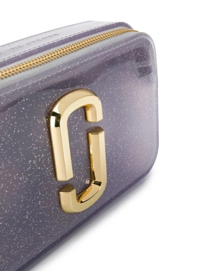 Shop Marc Jacobs Small Jelly Glitter Snapshot Camera Bag In Purple
