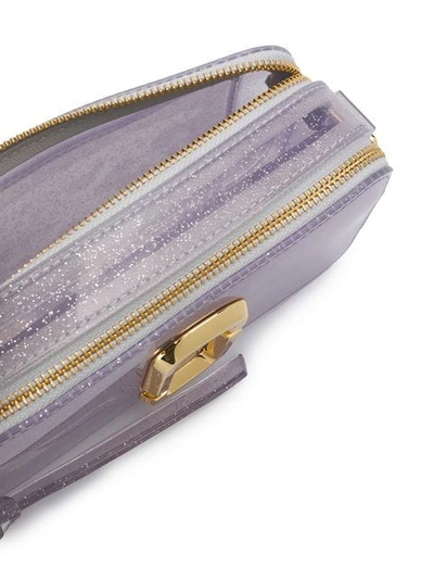 Shop Marc Jacobs Small Jelly Glitter Snapshot Camera Bag In Purple
