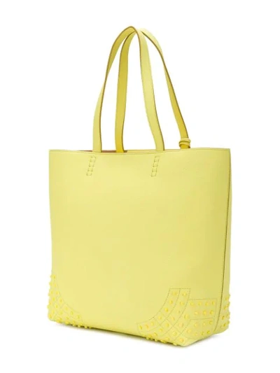 Shop Tod's Wave Shopper Tote In Yellow